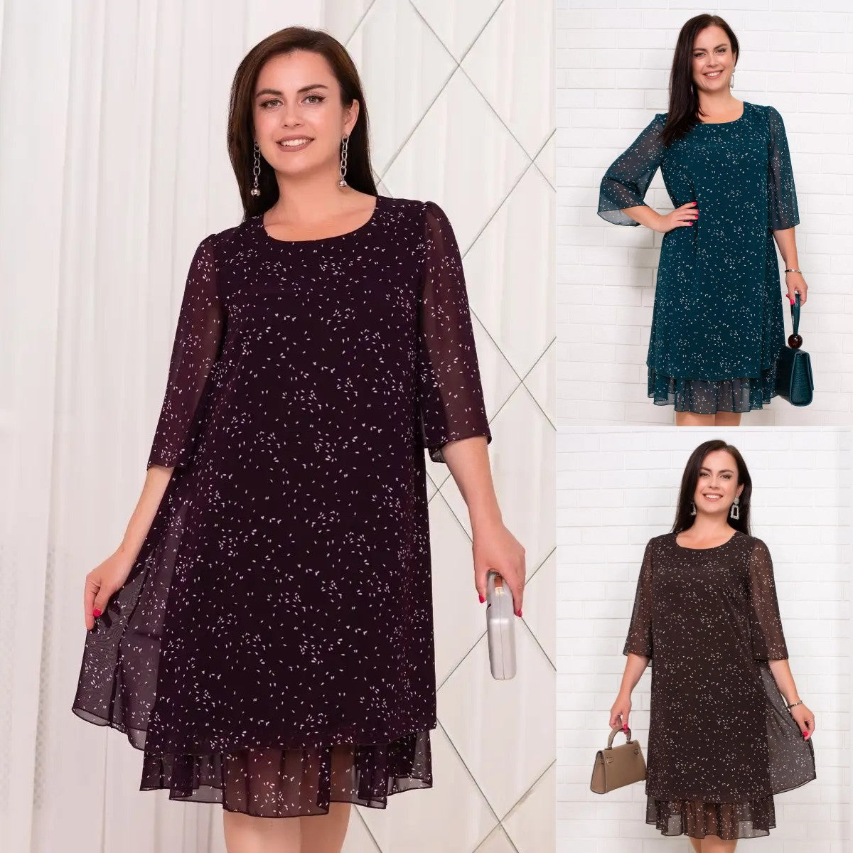 💥【S-3XL】❤️2026 nuevo vestido de malla de encaje floral de primavera