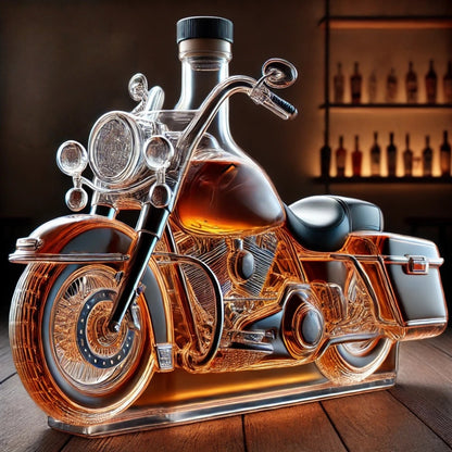 💥Gorąca wyprzedaż💥🏍️Kreatywna szklana butelka, ciekawy dekanter do wina, szklana butelka w stylu motocyklowym