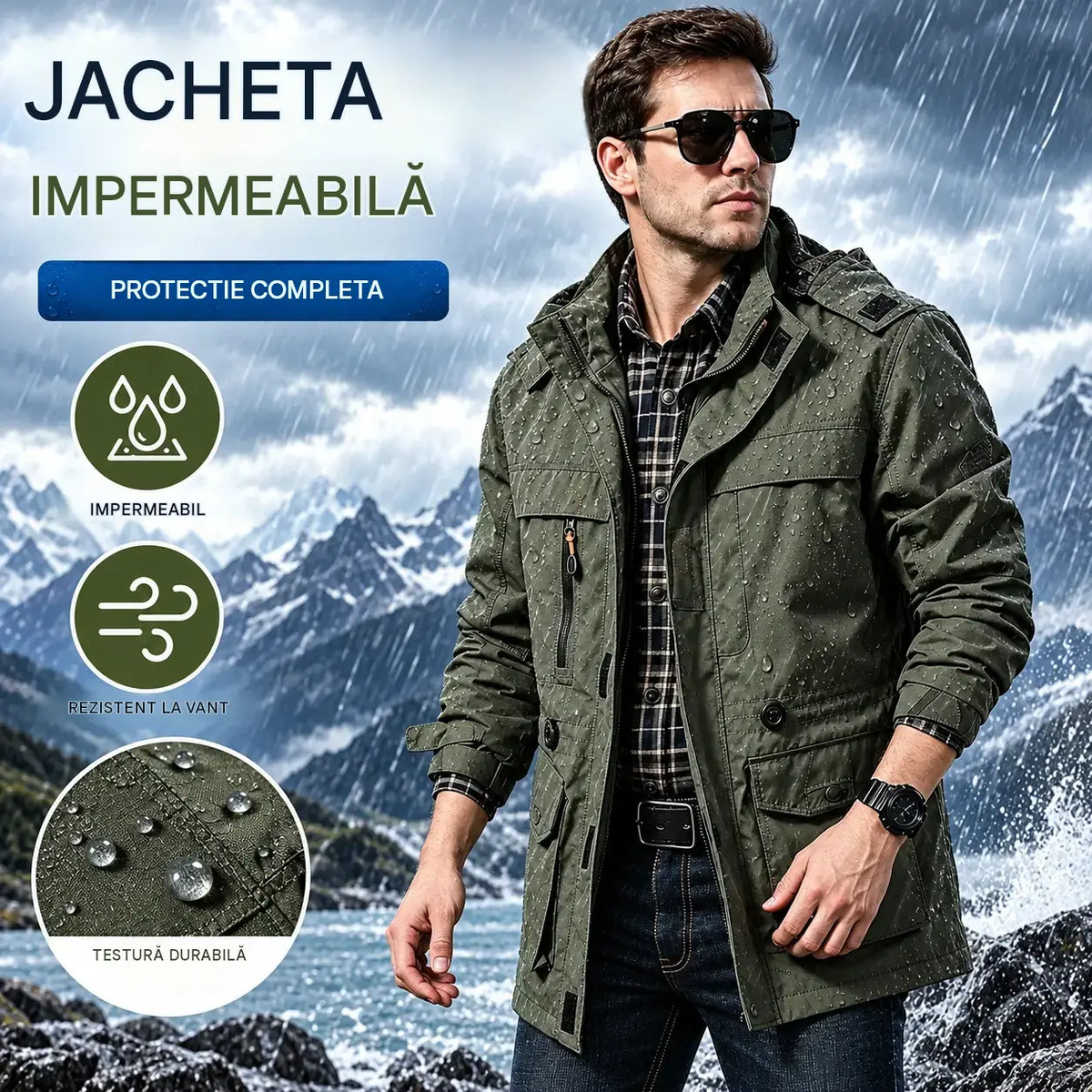 Reducere de 50% 【M–5XL】Jachetă nouă de calitate superioară pentru bărbați (toamnă/iarnă) – impermeabilă, rezistentă la vânt și cu buzunare multiple.
