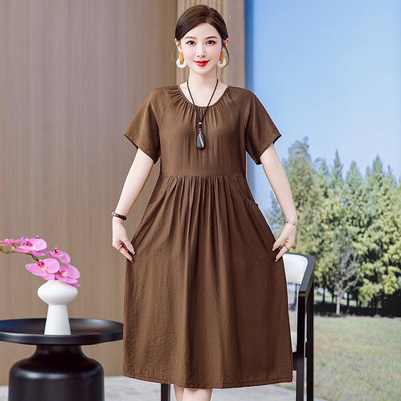 👗【Alta calidad】【XL-5XL】Vestido midi mujer elegante y ligero con corte favorecedor ideal verano