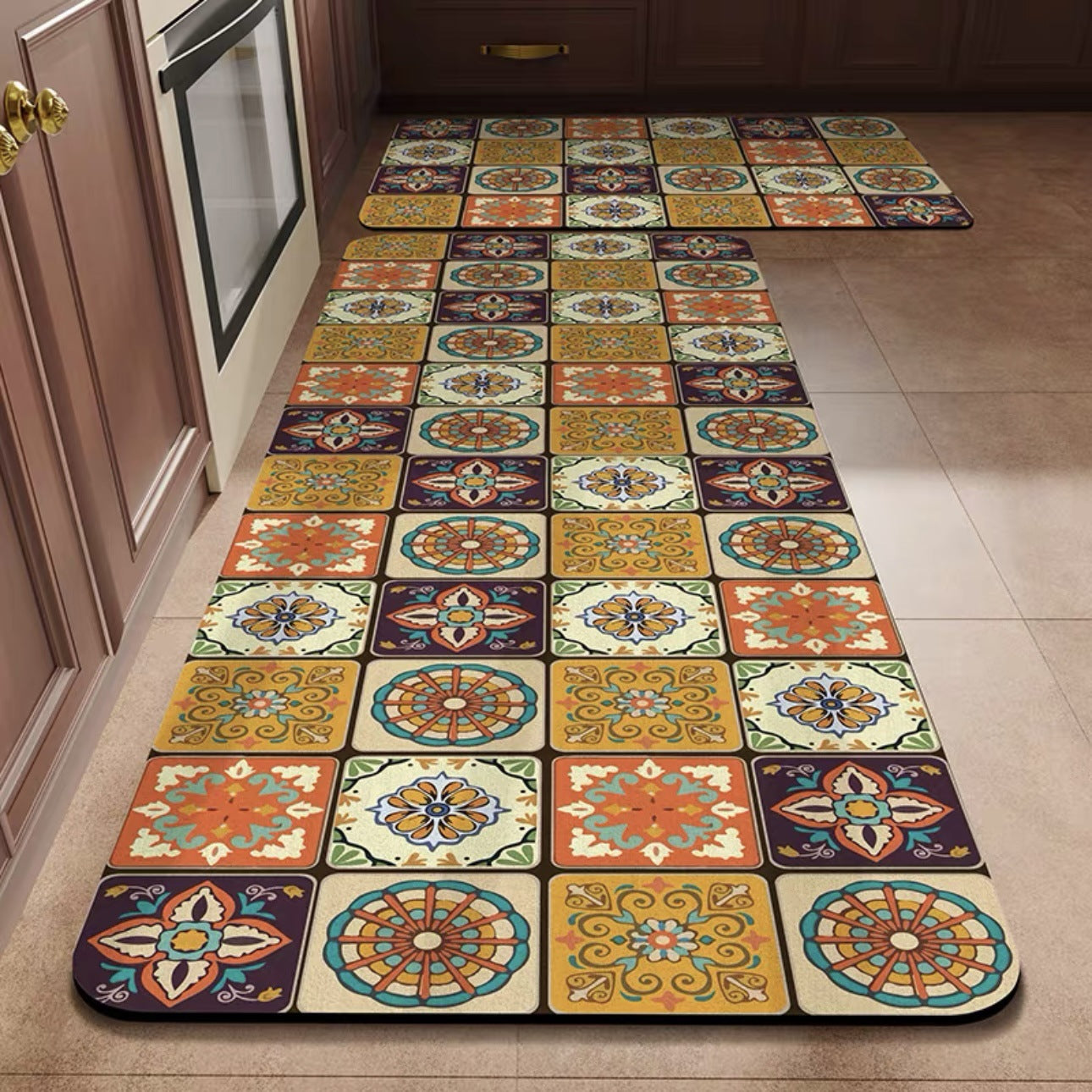 💥💥【120X40CM+60X40CM】Covor de bucătărie și baie antiderapant și absorbant