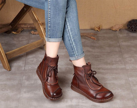 🔥✨【35-40】🌷👢Nowości z wczesnej jesieni 2025 🎉 Damskie buty vintage z miękkiej skóry