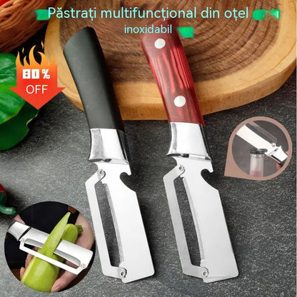 💥Cumpără unul, primești unul gratuit💥🔪Răzuitor multifuncțional din oțel inoxidabil🧅Poți curăța fructe și legume, tăia carne și deschide sticle