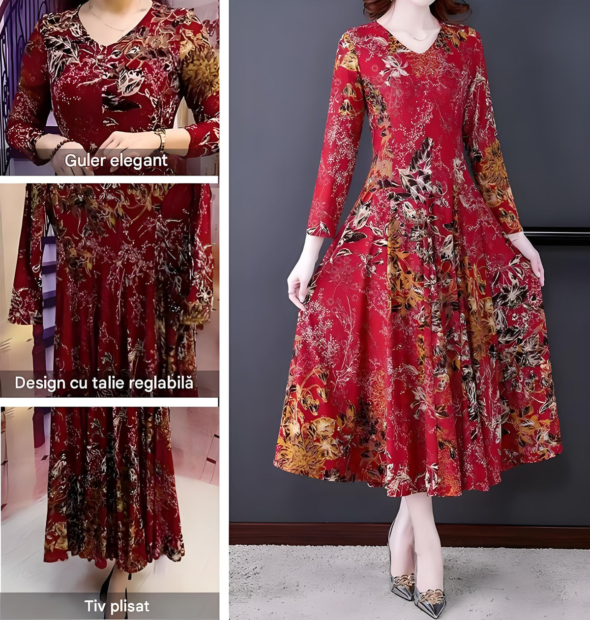 🔥🔥【Calitate superioară】Rochie imprimată pentru femei, cu o eleganță fără efort-4037086