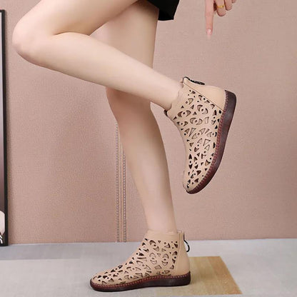 👡【Novedad para primavera】【35-42】Nuevos zapatos casuales de suela plana hueca con cuero suave, colección 2026