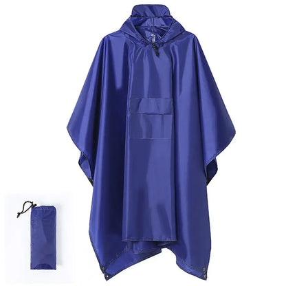 🌧️ Poncho de Ploaie Multifuncțional 3 în 1 – Pelerină, adăpost și saltea de picnic într-un singur produs! 🌲⛰️