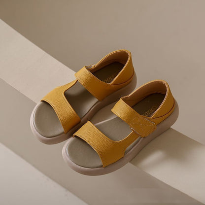 👡【35-43】 sandale retro de vară cu un singur picior din piele moale, cu talpă moale