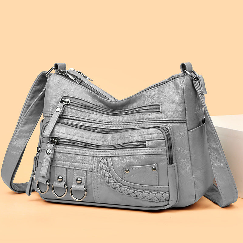 💥【50% de descuento por tiempo limitado】👜Bolso bandolera de cuero suave de gran capacidad 2026