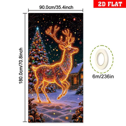 🎅【Kup 1, Drugi Gratis】🎄 Fluorescencyjny baner UV na drzwi i tło – idealny na dekoracje świąteczne i imprezy