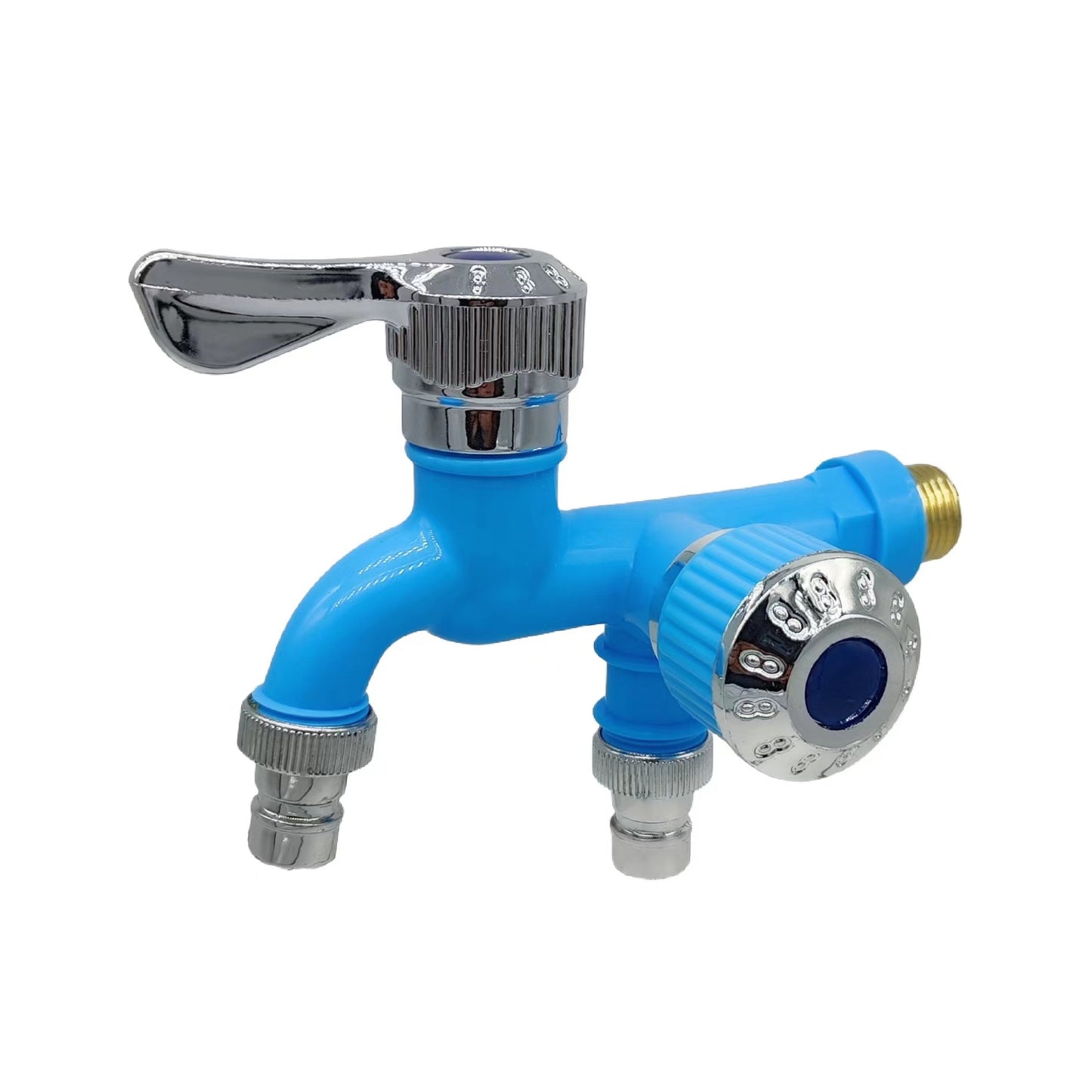 💥【Cumpărați 1 obțineți 1 gratuit】💥Robinet cu intrare dublă și ieșire dublă, rezistent la temperaturi ridicate, cu control dublu, protecție antiîngheț și anti stropire