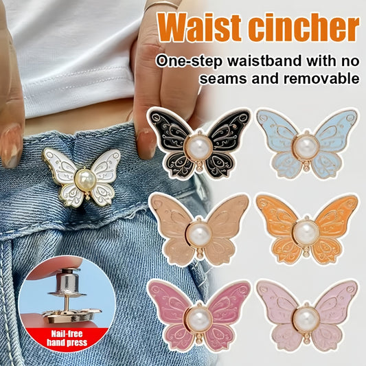🦋【Compra 5 y llévate 5 gratis】Hebilla de ajuste de cintura extraíble en forma de mariposa✨