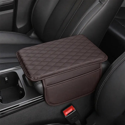 🚗 Suport Ergonomic Universal pentru Cotieră Auto · Cu Buzunare De Stocare · Piele Ecologică · Montare Rapidă!