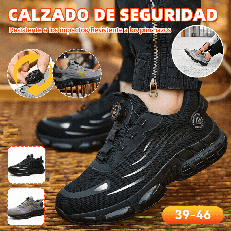 🔥Las botas de seguridad para hombre, aptas para uso diario, son resistentes a los impactos y a las perforaciones, y cuentan con puntera de acero.