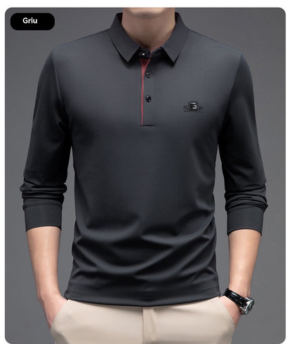 🔥【Compra uno y llévate otro gratis】🔥【M-4XL】Polo de manga larga de moda de negocios para hombre, superventas