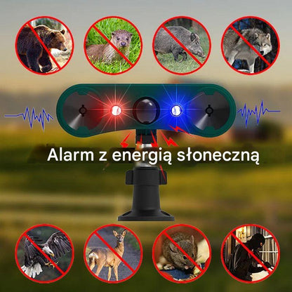 🔥🚨Alarm zewnętrzny zasilany energią słoneczną z czujnikiem ruchu do odstraszania zwierząt-3970527