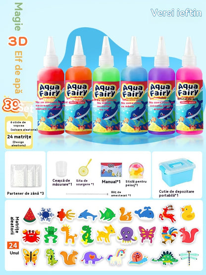 🎨Kreatywny zestaw dla dzieci – 【6 kolorów + 24 kształty】Bezpieczne materiały, nieograniczona zabawa i wyobraźnia