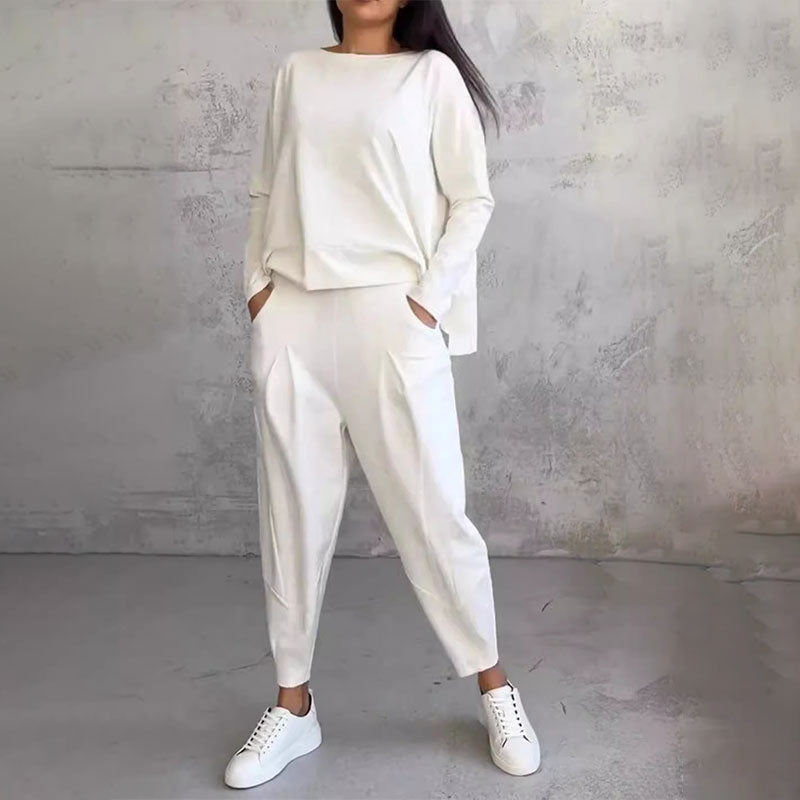 💖 Nueva promoción 50% de descuento, conjunto casual sencillo de algodón 2026 primavera-otoño, versátil para el día a día y el trabajo