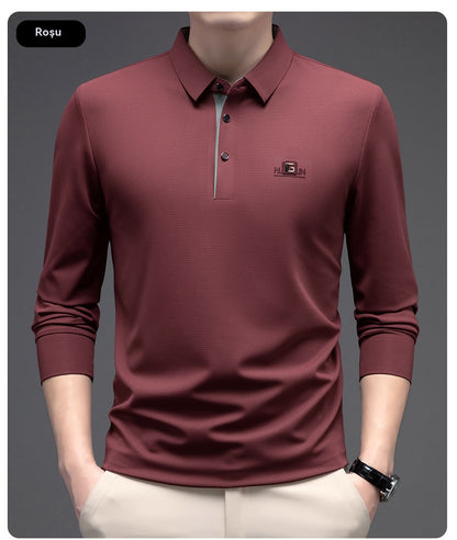 🔥【Compra uno y llévate otro gratis】🔥【M-4XL】Polo de manga larga de moda de negocios para hombre, superventas