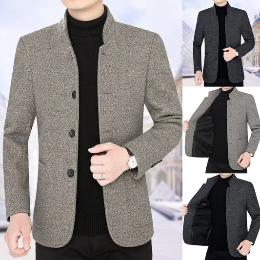 【M--4XL】🔥 nova moška jakna s preklopom za prosti čas, jesenska in zimska žametna debeljena volna