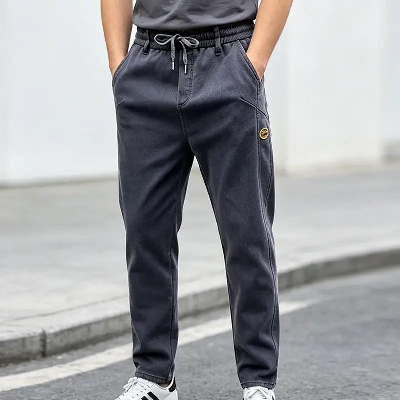 👖【M-6XL】Blugi largi pentru bărbați, elastici, comozi, rezistenți la murdărie și potriviți pentru muncă