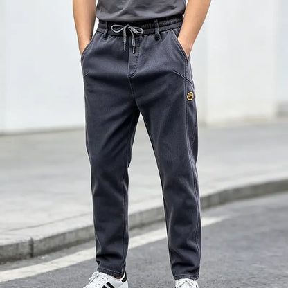 👖【M-6XL】Blugi largi pentru bărbați, elastici, comozi, rezistenți la murdărie și potriviți pentru muncă