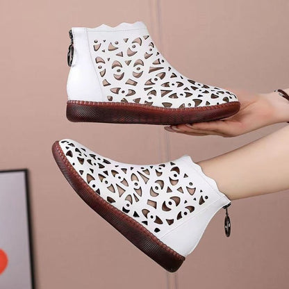 👡【35-42】2026 Noi pantofi casual din piele moale Hollow Out Flat