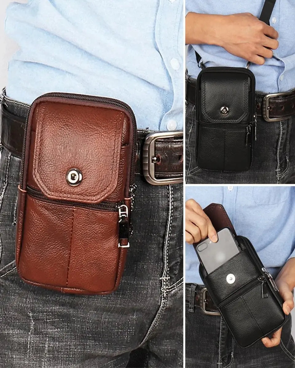 ✨👍Geantă de telefon din piele pentru bărbați - Geantă crossbody practică de zi cu zi | Confort și stil 2026