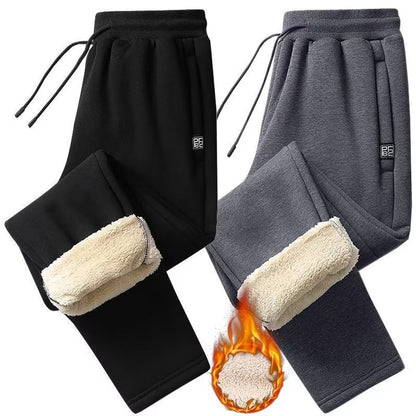 👖【M-5XL】Zimowe męskie spodnie sportowe na zimę 2025 z grubym ociepleniem z futerka owczego, casualowe, ciepłe i komfortowe.