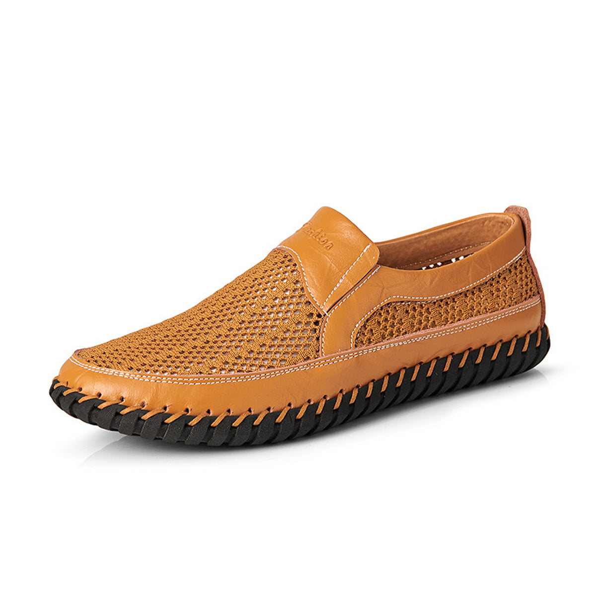 【38-48】👞Nowe męskie buty ze skóry siatkowej na wiosnę i lato - duże rozmiary odporne na pot i nieprzyjemny zapach, oddychające i wygodne-4046225
