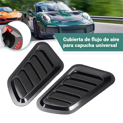 🚗【2 pares 32 euro】Modificación del coche: rejillas de ventilación falsas, embellecedor del capó de fibra de carbono