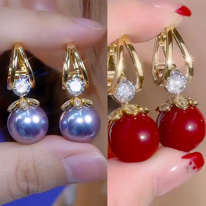💋【Cumperi 1, primești 1】Cercei eleganți franțuzești cu perle și argint, model nou de lux