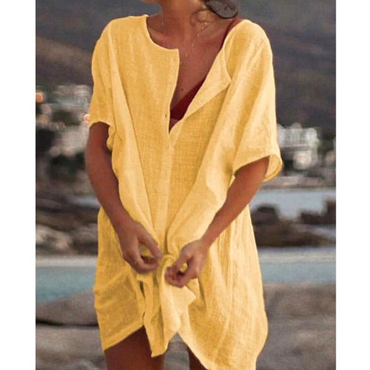 【S-5XL】Nuevas camisas casuales de color largo para damas