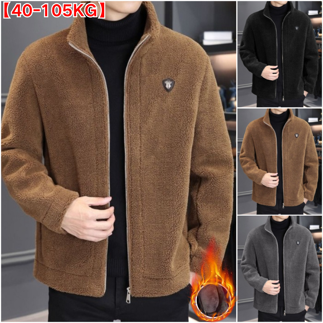🔥🐏【Sezonowa zniżka 50%】Nowy męski zimowy gruby i ciepły płaszcz z wełny