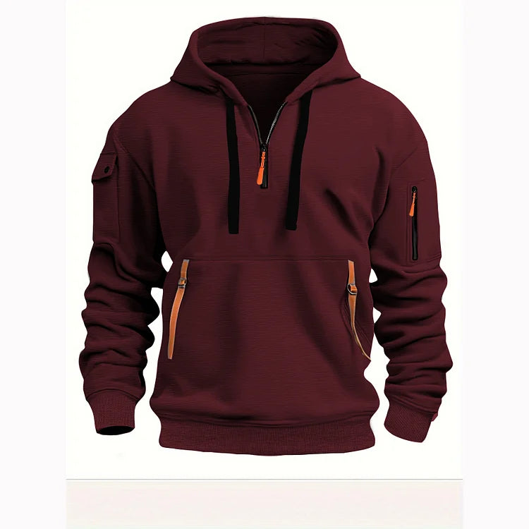 👕Noutate pentru toamnă/iarnă [Mărimi S-5XL] Hanorac bărbătesc cu fermoar și buzunare multiple – Livrare gratuită