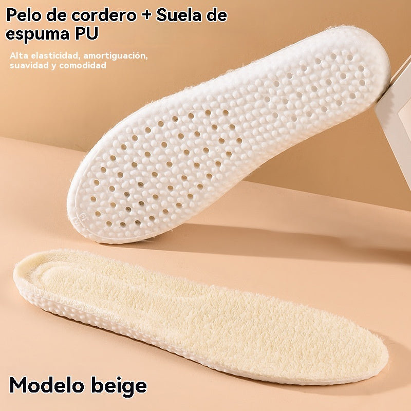 【35-46】【Compra 2 pares y llévate 2 gratis】🔥👣 Plantillas térmicas de franela gruesa – Súper cálidas, suaves y antideslizantes
