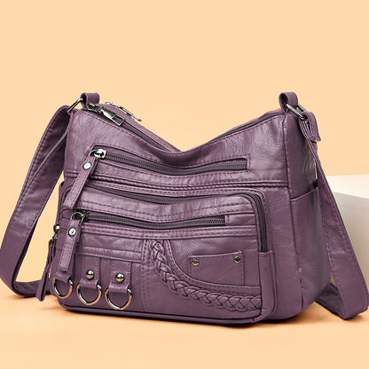 💥【50% de descuento por tiempo limitado】👜Bolso bandolera de cuero suave de gran capacidad 2026