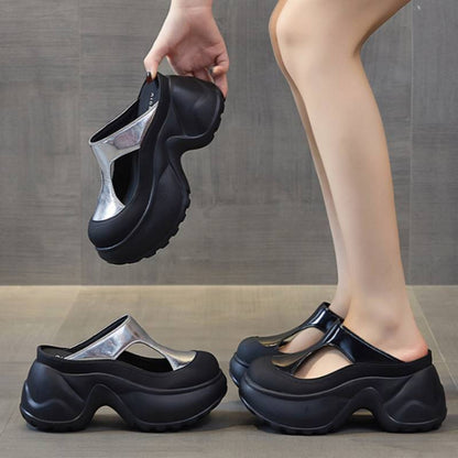 🔥Nowe letnie buty damskie z 2025 r. Gruba podeszwa, oddychające, wydrążone, wysokie obcasy