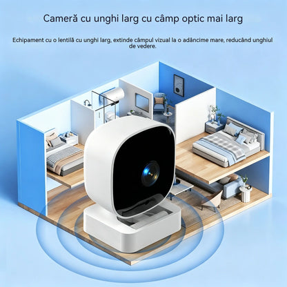 Cameră de înaltă definiție cu sistem inteligent de monitorizare a casei prin WiFi wireless de la distanță, vedere nocturnă în infraroșu, interfon bidirecțional și cameră de înaltă definiție.