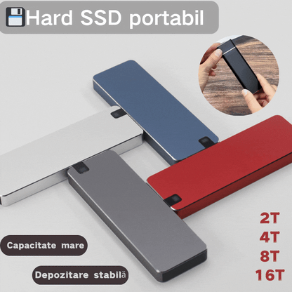 💾【16TB】【SSD externo pequeño】Velocidad de transmisión rápida, diseño compacto, peso ligero, a prueba de golpes y estable