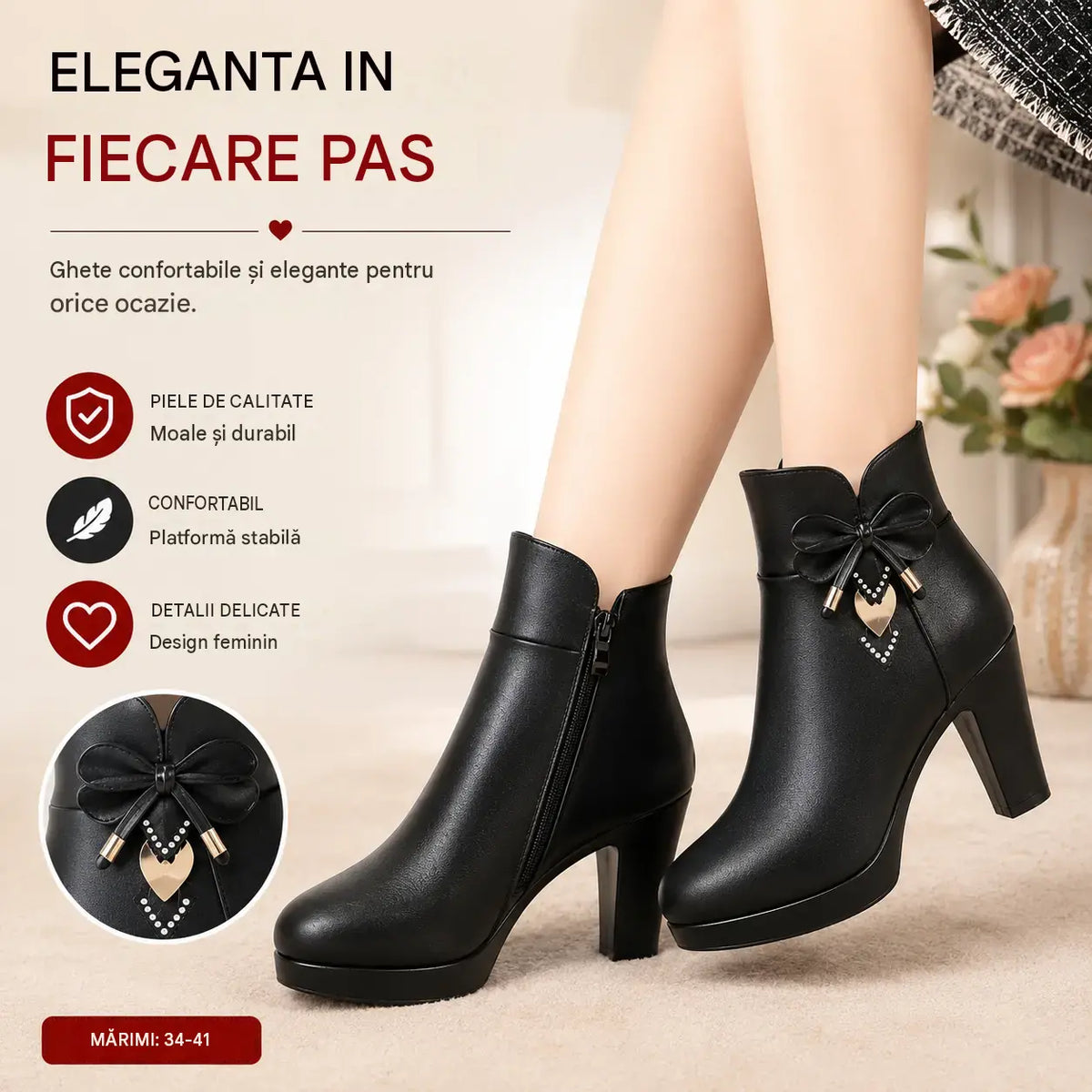 🔥【34-41】👢Cizme moi pentru femei, cu fermoar lateral, Toamnă/Iarnă 2026
