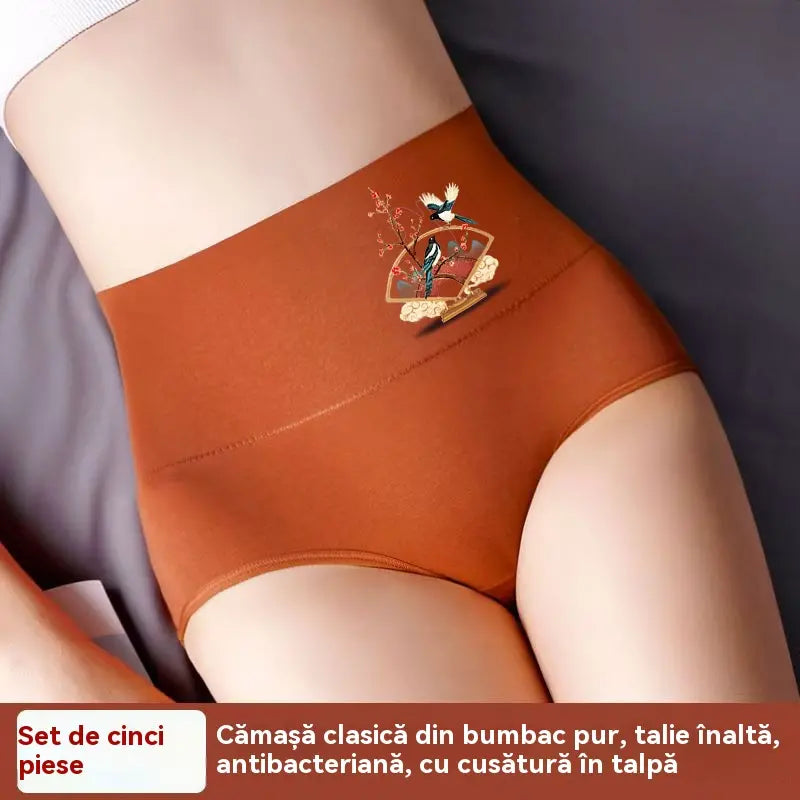 💖Ultima zi 50% reducere - 【Cumpărați 3, primiți 3 gratuit--set de 6 piese】Bumbac pur de înaltă talie mare de bumbac plus dimensiunea de ridicare a șoldului chiloți de ridicare[40-100KG]