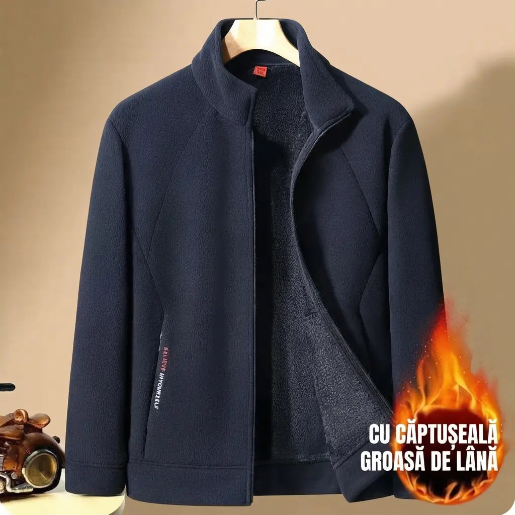 💥【M-5XL】Geacă bărbătească groasă din amestec de lână, cu finisaj tip piele întoarsă – Călduroasă și confortabilă, disponibilă în mărimi mari – Potrivită pentru toamnă și iarnă