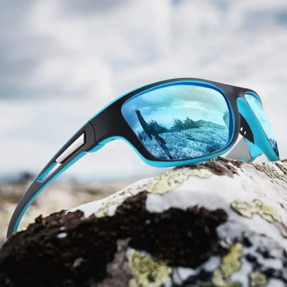 🚵‍♂️😎 【Cumpără 1 Primești 1 Gratuit】🕶⚡ Ochelari de soare sport pentru bărbați, polarizați, cu lentile oglindite, moderni și rezistenți la praf, ideali pentru ciclism în aer liber