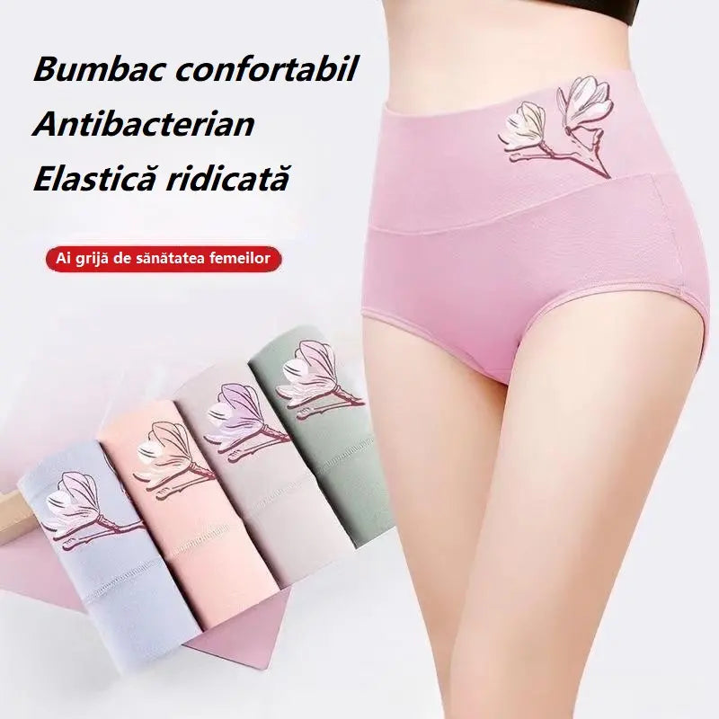 🩲🏆Cumpără 4, primești 4 gratis🔥【40-85 kg】Chiloți din bumbac fără cusături, antibacterieni