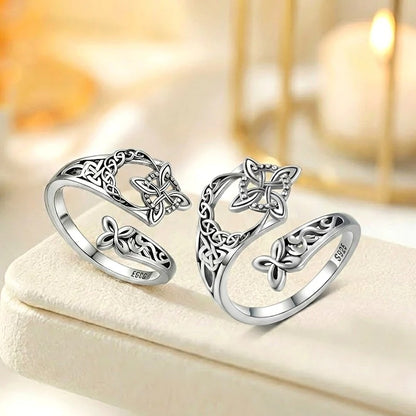 💍【Compra 1 y llévate 1 gratis】🎁Anillo de nudo celta de plata S925 con