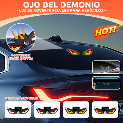 🚨【Compra 1 y llévate 1 gratis】 Luz de advertencia solar ojo diabólico LED | ☀️ Solar, con sensor de luz, para camiones y furgonetas