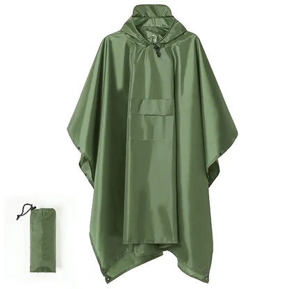 🌧️ Poncho de Ploaie Multifuncțional 3 în 1 – Pelerină, adăpost și saltea de picnic într-un singur produs! 🌲⛰️