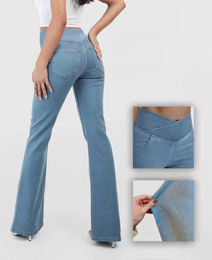 👖 50% reducere🔥 [40-110kg] Blugi crossover cu talie înaltă, la modă