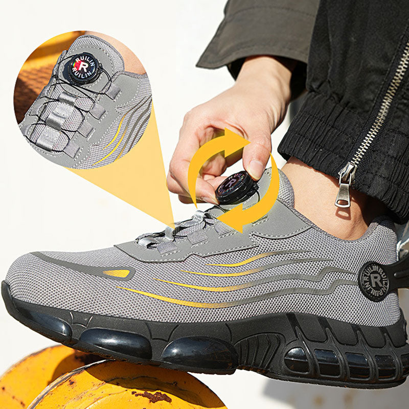 🔥Las botas de seguridad para hombre, aptas para uso diario, son resistentes a los impactos y a las perforaciones, y cuentan con puntera de acero.