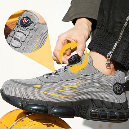 🔥Las botas de seguridad para hombre, aptas para uso diario, son resistentes a los impactos y a las perforaciones, y cuentan con puntera de acero.